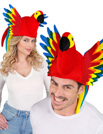 Chapeau perroquet multicolore adulte