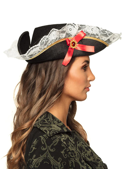 Dámský krajkový pirátský klobouk