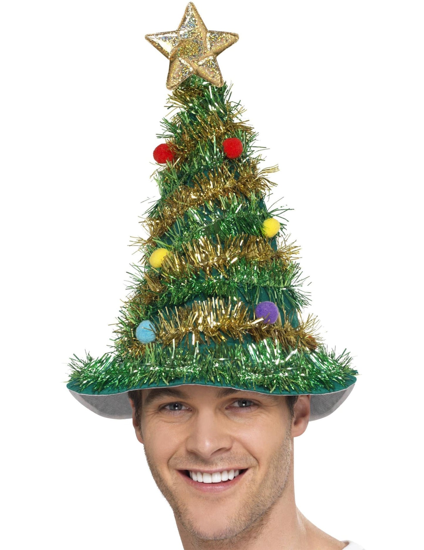 Geschmückter Weihnachtsbaum-Hut für Erwachsene