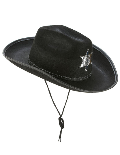 Vue de profil du chapeau de shérif pour adulte