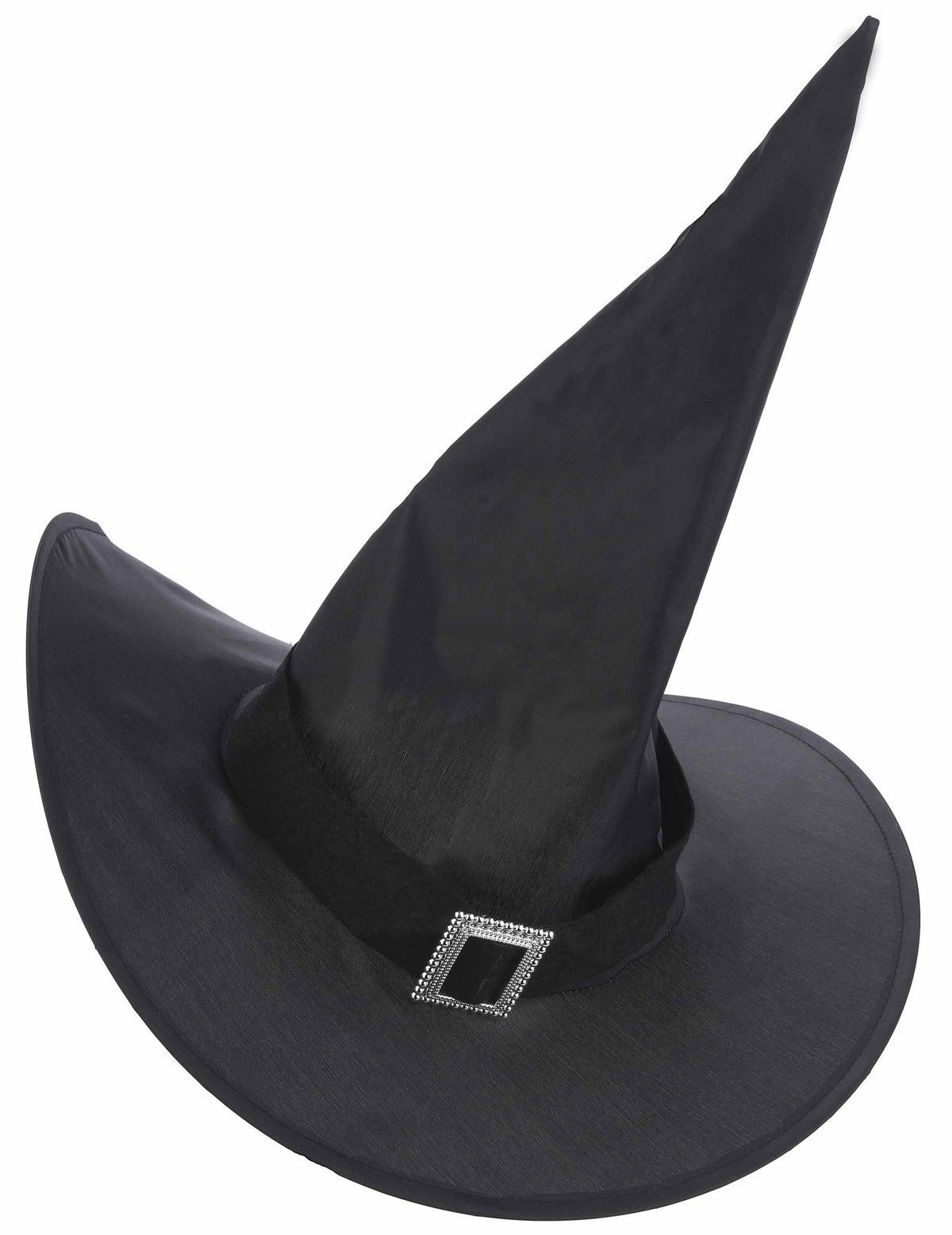 Vue de profil du chapeau de sorcière avec boucle pour adulte Halloween