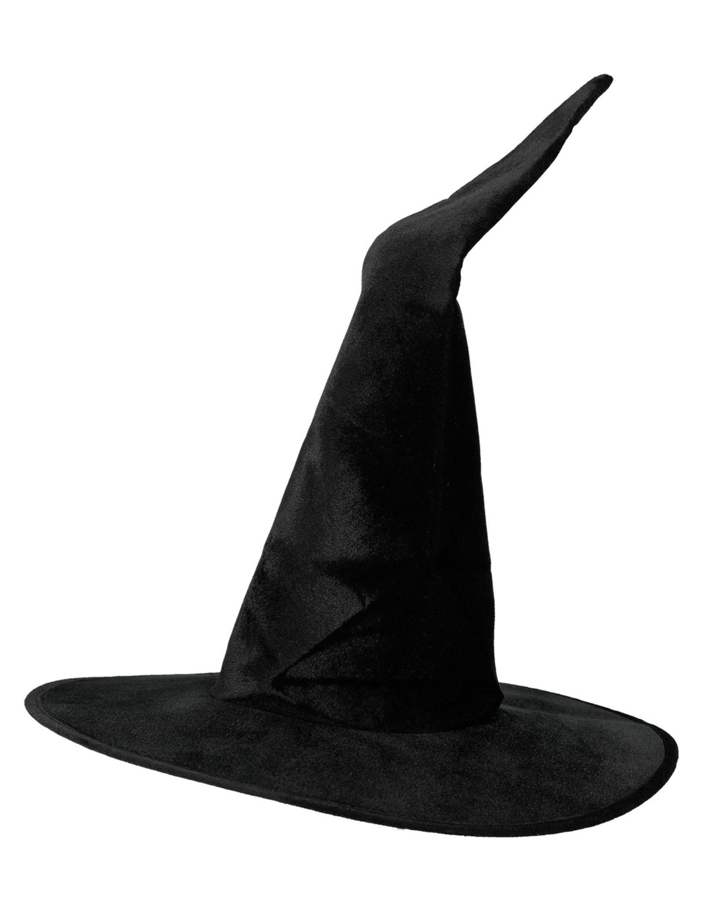 Černý čarodějnický klobouk Velvet Woman Halloween