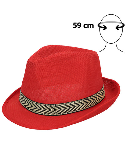 Borsalino klobouk disco červená dospělý