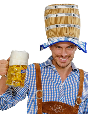 Bavorský klobouk z pivního sudu pro dospělé