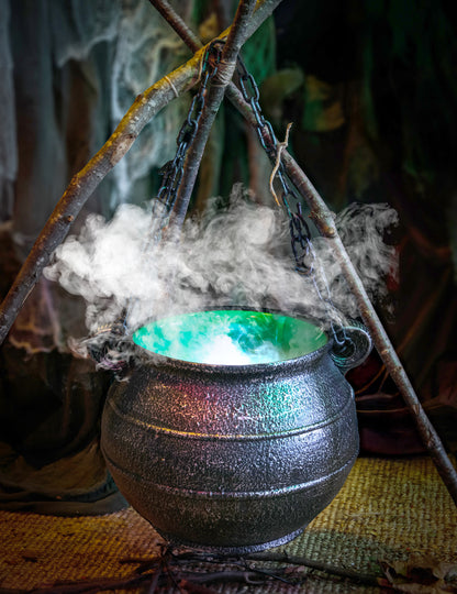 Čarodějnický kotel s mlhou 45 cm