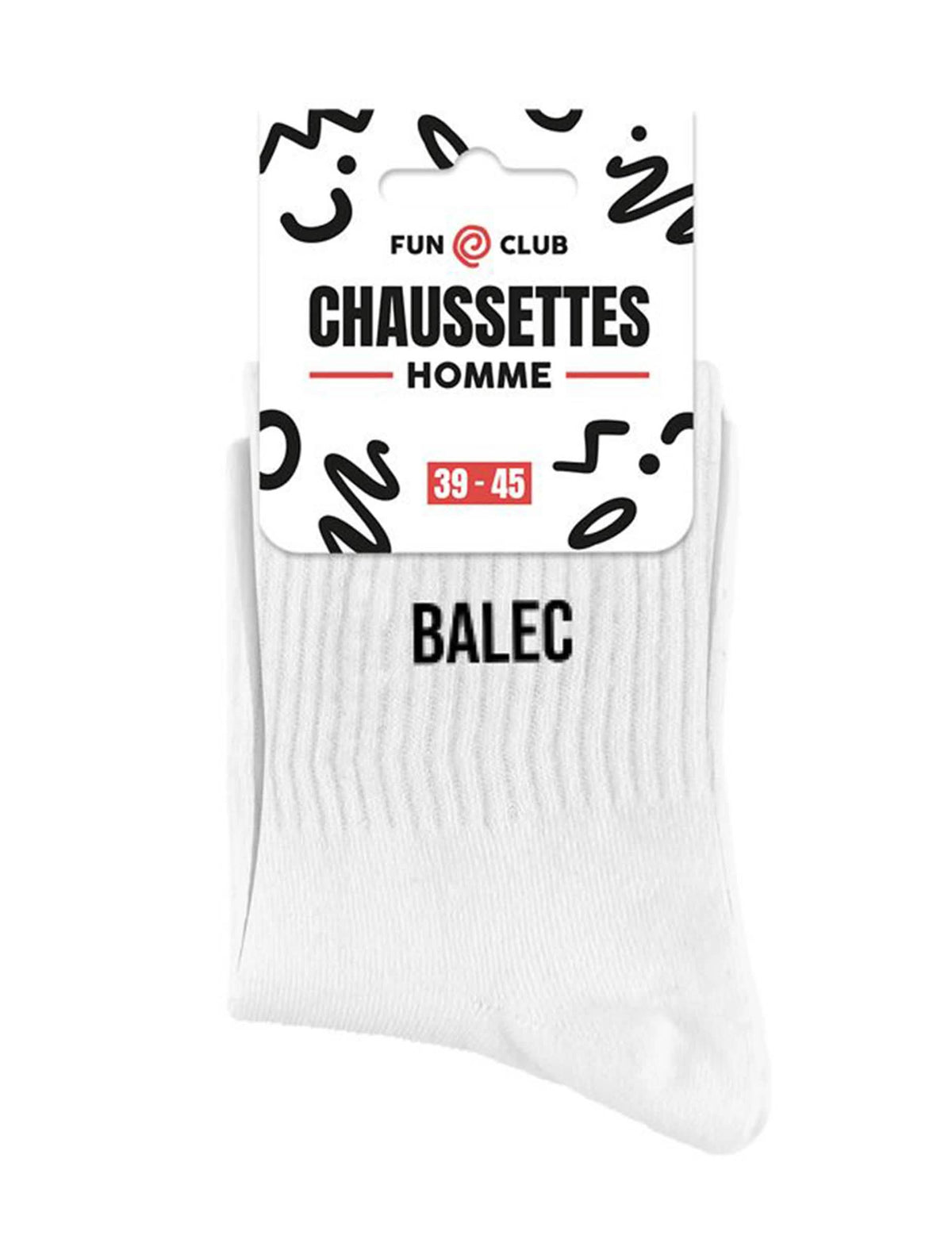 Packaging des chaussettes Balec pour homme