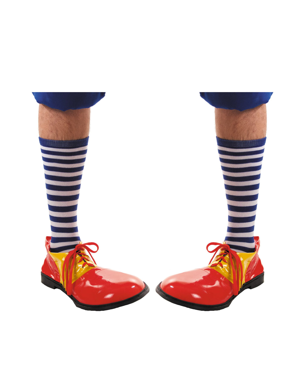 Chaussettes rayées pour adulte bleues et blanches