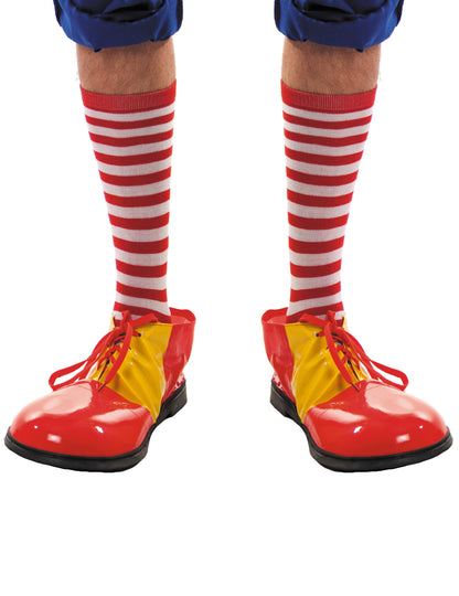 Dospělé červenobílé pruhované ponožky