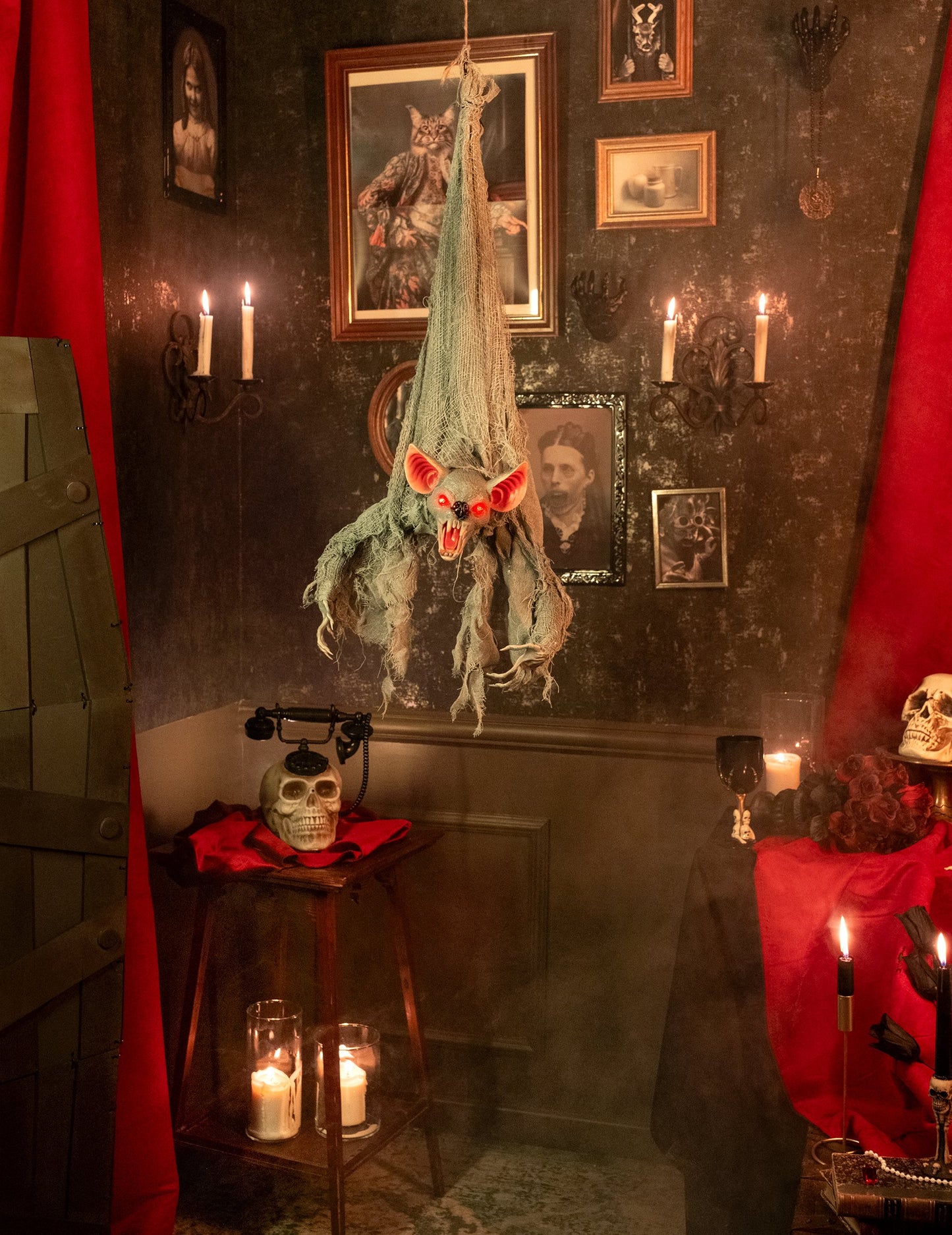 Animovaný visící netopýr 100 cm