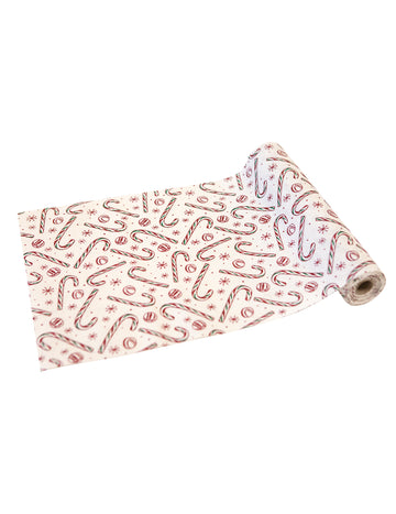 Běh na stůl z ječného cukrového plátna a 3m flitry vánoční dekorace