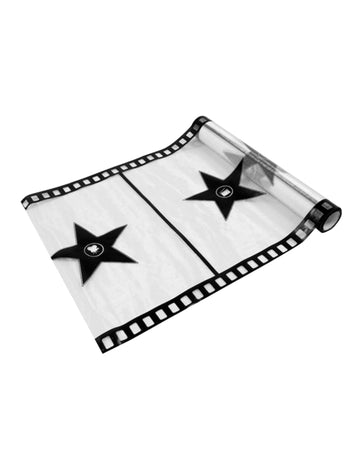 Bílý organzový běhoun kino 28 cm x 5 m