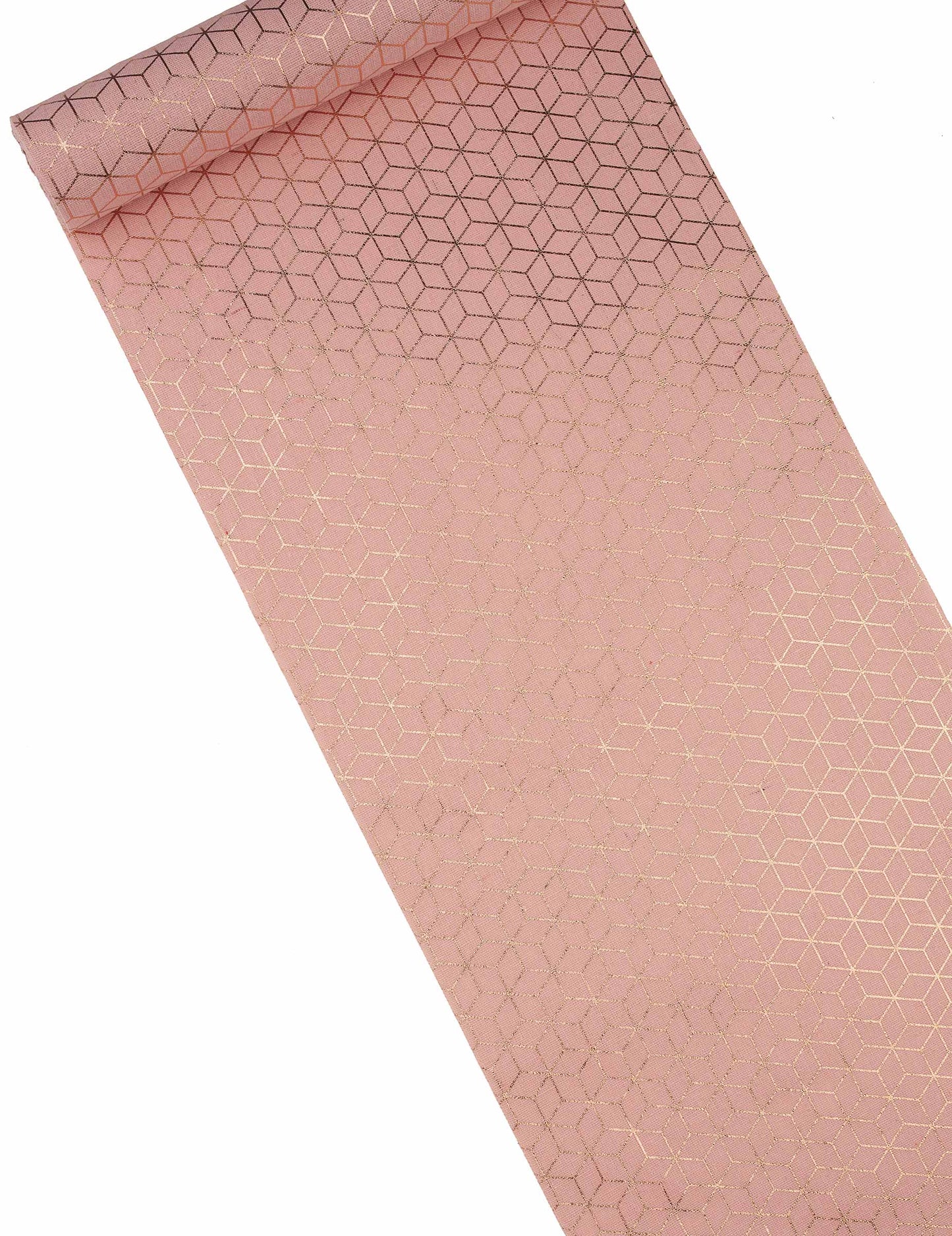 Chemin de table en coton pour décoration cuivre avec motifs géométriques