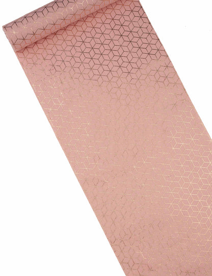 Chemin de table en coton pour décoration cuivre avec motifs géométriques