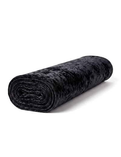 Stolní běhoun se sametovým efektem, lesklý černý 28 cm x 3 m
