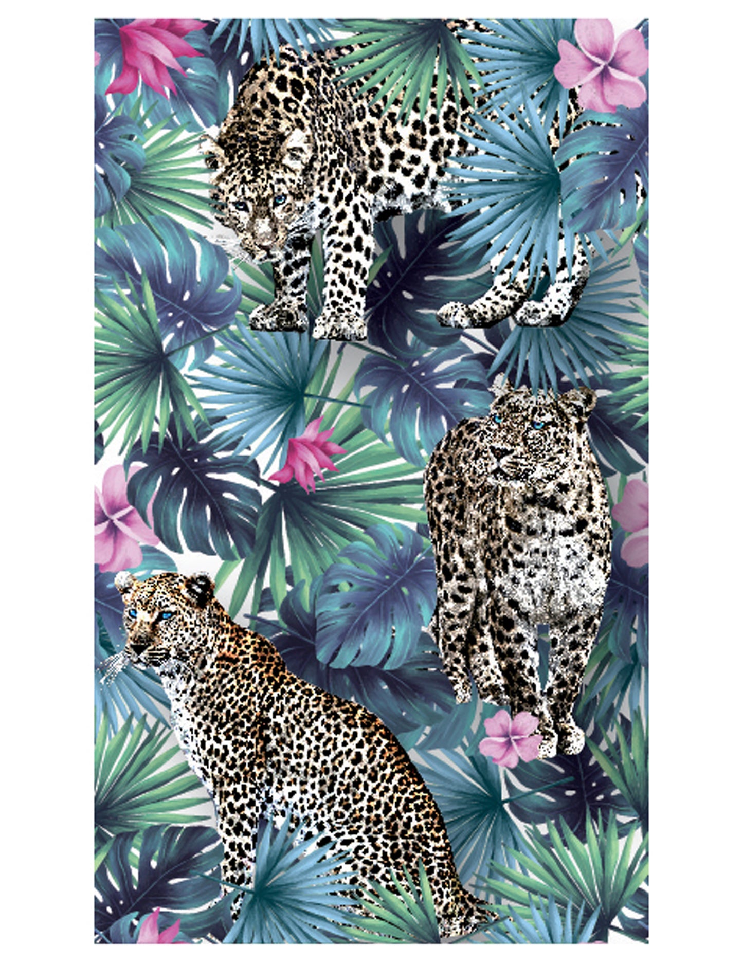 Běhoun na stůl z netkané textilie Jungle leopard 30 cm x 5 m tropické