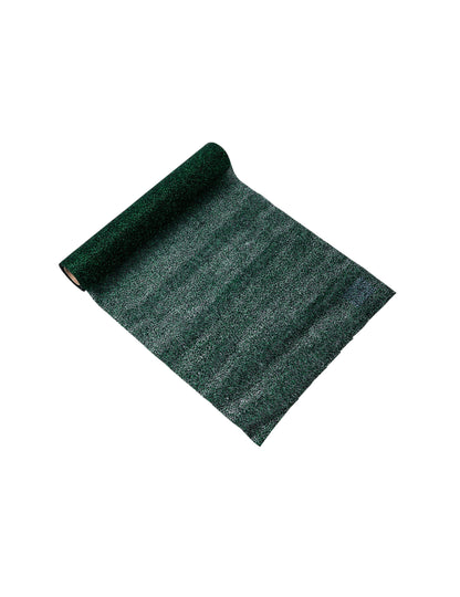 Třpytivý jedlově zelený flitrový běhoun na stůl 28 cm x 3 m na Vánoce