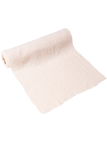 Krémový bavlněný běhoun na stůl 30 cm x 3 m