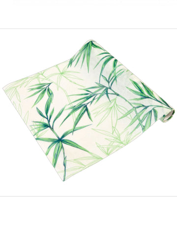 Běhoun na stůl z netkaného bambusového listu 28 cm x 5 m zenová dekorace