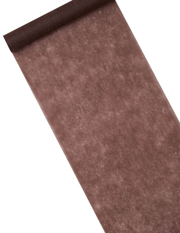 Hnědý netkaný běhoun 29 cm x 10 m