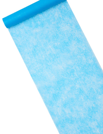 Tyrkysově modrý běhoun z netkané textilie 29 cm x 10 m