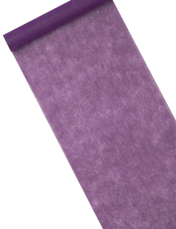 Fialový netkaný běhoun na stůl 29 cm x 10 m