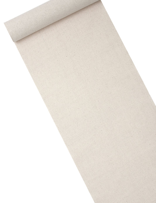 Chemin de table lin pour fête effet naturel beige