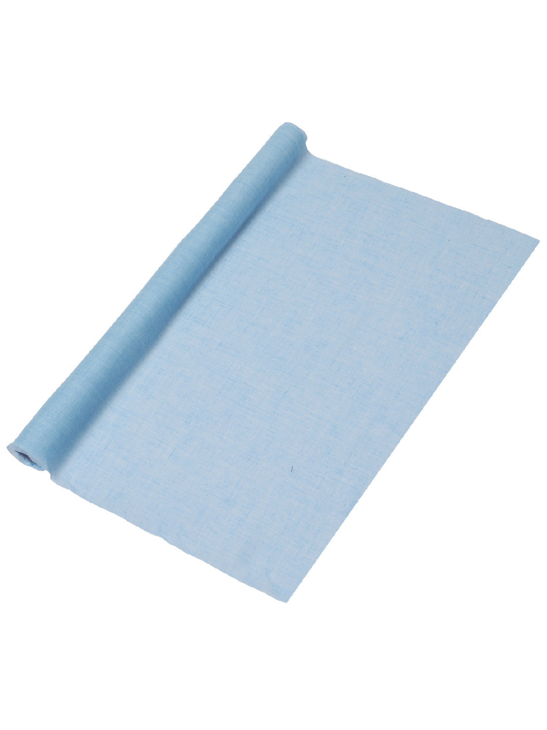 Nebesky modrý mušelínový běhoun na stůl 48 cm x 5 m pro křest