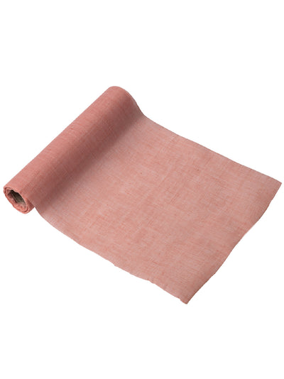 Růžový mušelínový běhoun na stůl 28 cm x 5 m pro svatbu