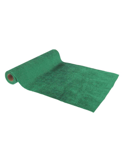 Běhoun na stůl s lesklými pruhy tmavě zelený samet a stříbrná 28 cm x 3 m