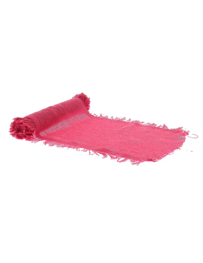 Tischläufer aus rosa Stoff 30 cm x 3 m
