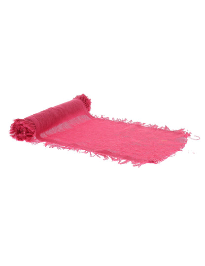 Tischläufer aus rosa Stoff 30 cm x 3 m