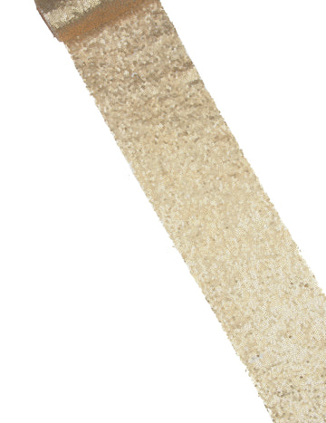 Šampaňský flitrový běhoun na stůl 14 cm x 3 m svatba a narozeniny