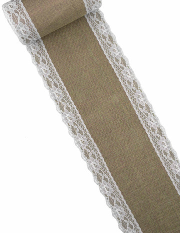 Ubrus z pytloviny a krajky 15 cm x 5 m