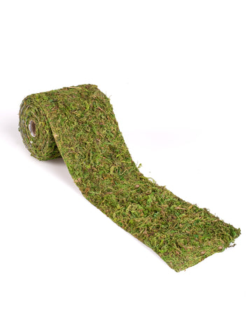 Ubrus z juty a mechu s květinami 10 cm x 2 m