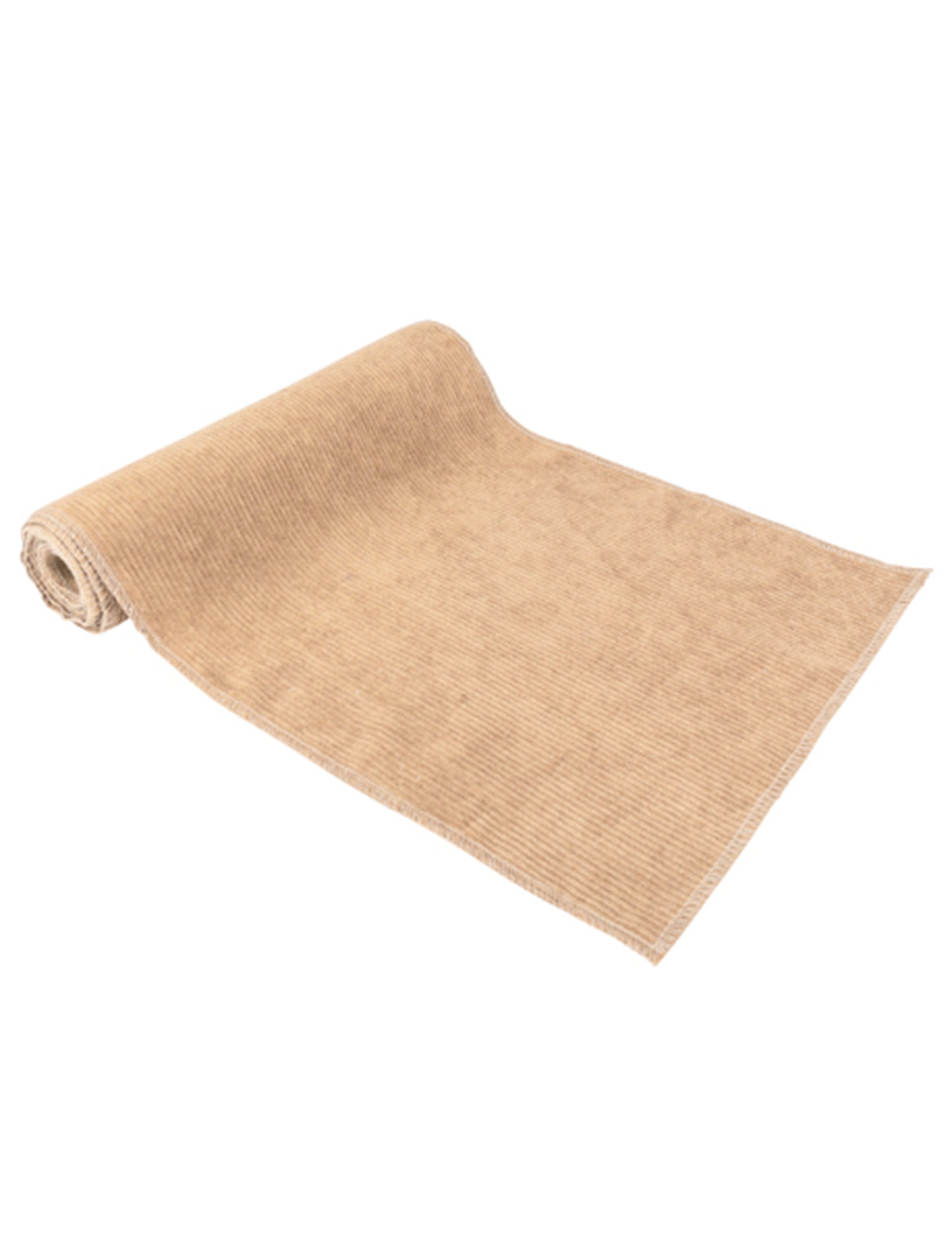 Béžový manšestrový běhoun na stůl 28 cm x 3 m pro svatbu
