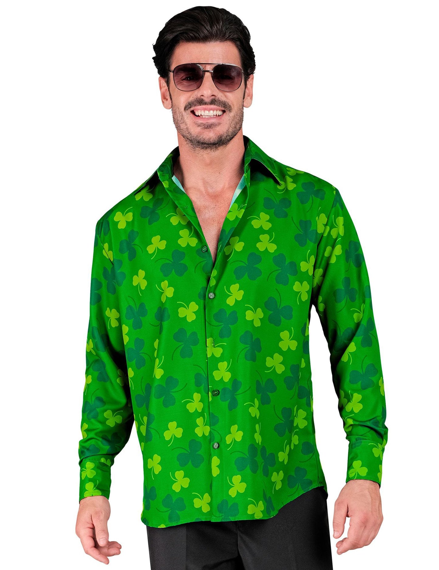 Pánské tričko s dlouhým rukávem a trojlístkem ke Dni svatého Patrika