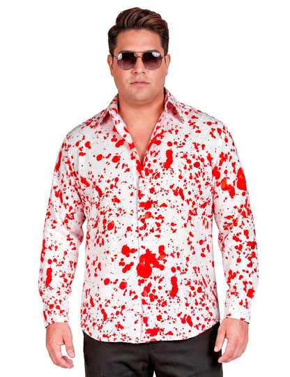 Blutig weißes Herrenhemd