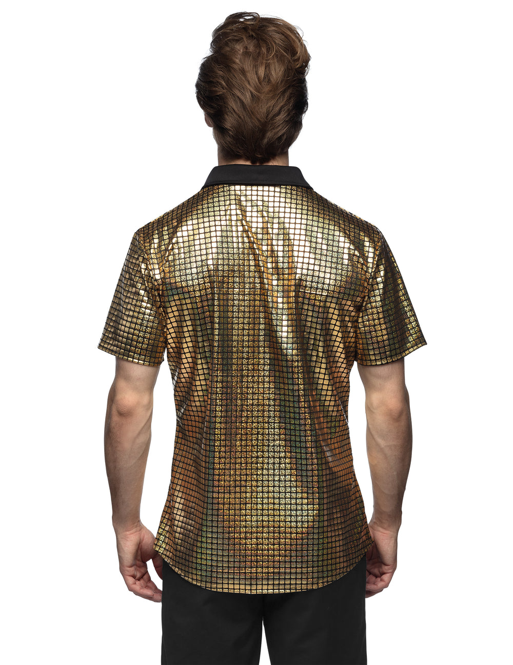 Vue de dos de la chemise boule à facettes disco