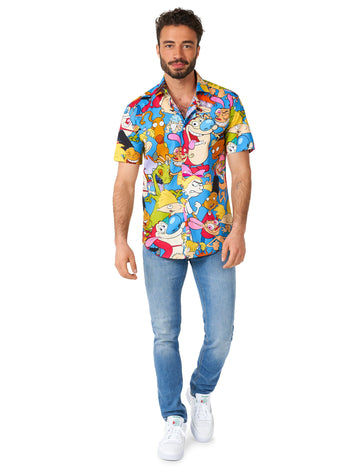 Tričko Nickelodeon Adult Opposuits s kresleným potiskem z 90. let