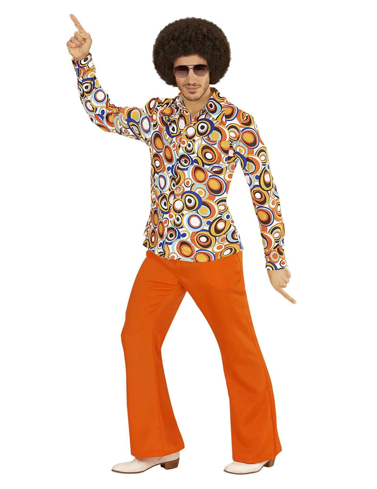 Pánské tričko s groovy motivem bublin ve stylu 70. let