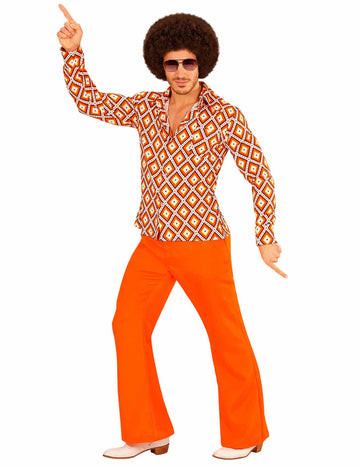 Pánské groovy retro tričko ve stylu 70. let