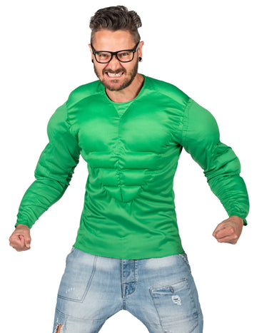 Zelené tričko pro dospělé s motivem svalů