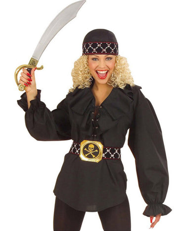 Dámská černá pirátská košile