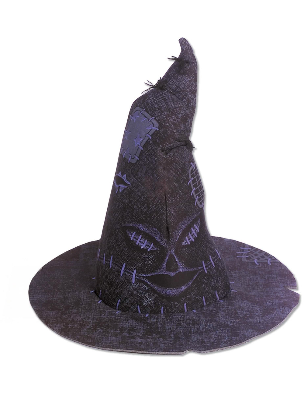 Moudrý klobouk Harry Potter pro dítě tmavě hnědá s obličejem a stehy