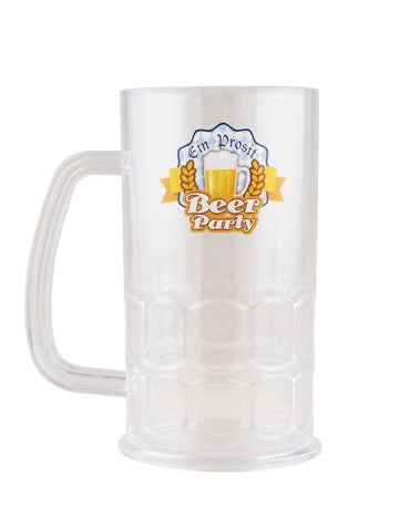 durchsichtiger Bierkrug