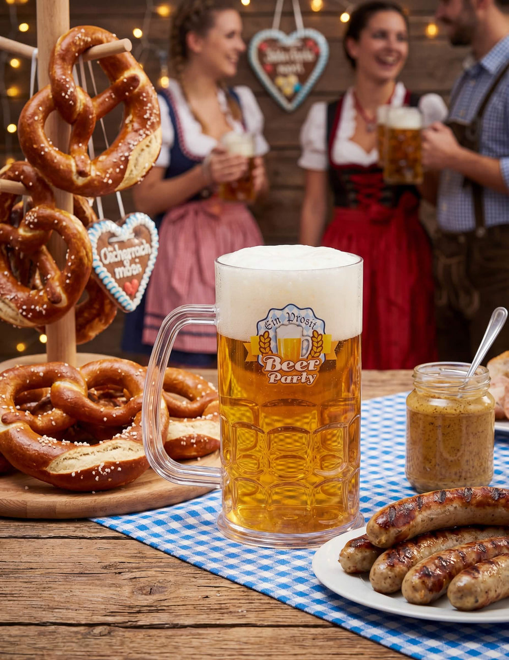 Sváteční zobrazení pivního půllitru Beer Party