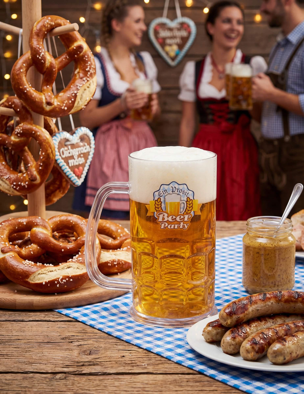 Sváteční zobrazení pivního půllitru Beer Party