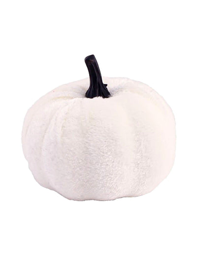 Dekorační dýně Summerween s sametovým efektem bílá 7 x 4 až 7 cm