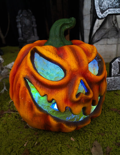 Strašidelná svítící dýně 33 cm
