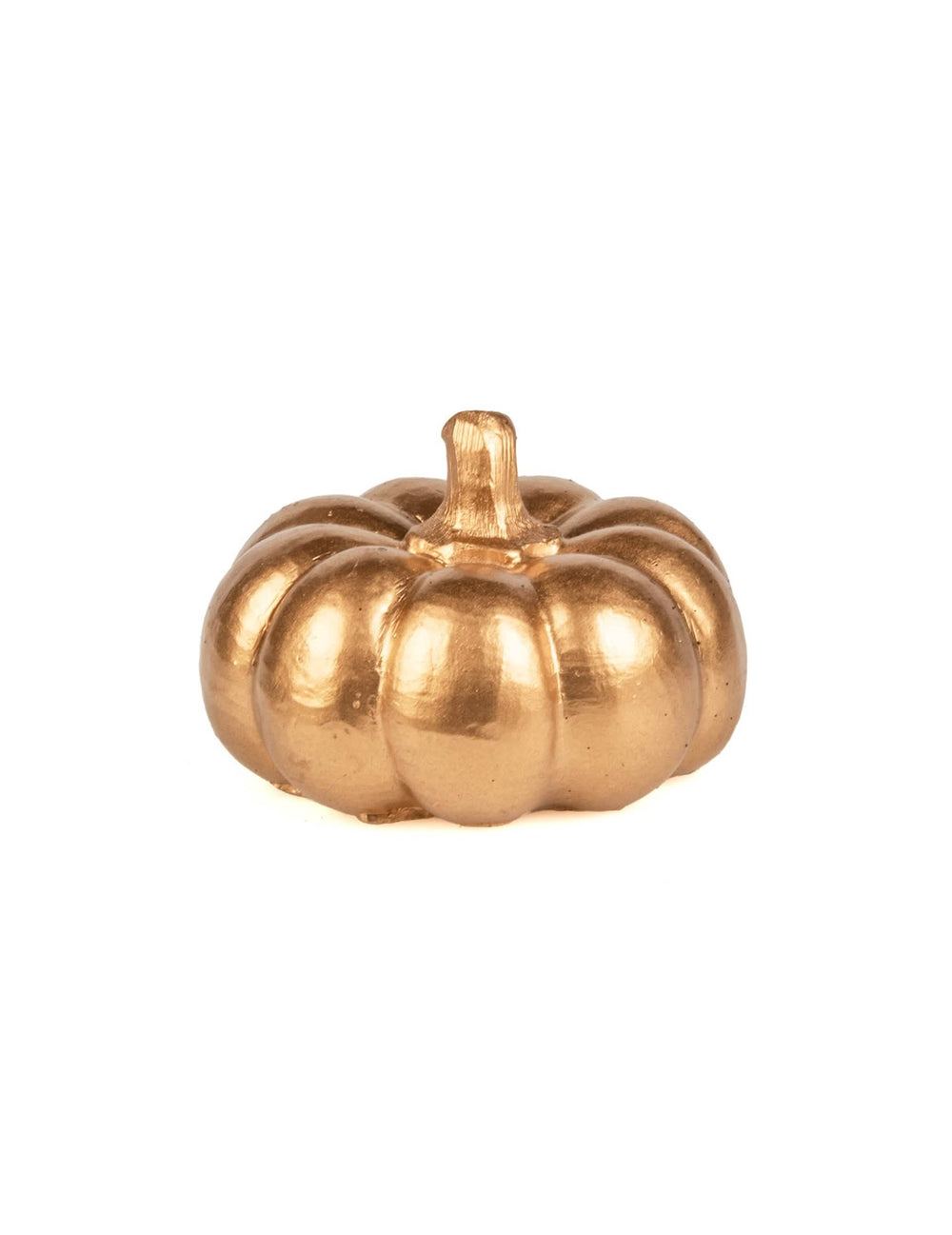 Citrouille en résine d'Halloween pour décoration dorée